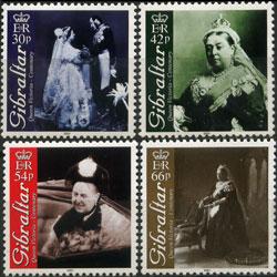 GIBRALTAR 2001 - Scott# 860-3 Queen Victoria Set of 4 NH