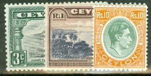 JU: Ceylon 278-289A mint CV $142.70; scan shows only a few