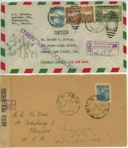 Latin America Cover Postage Collection Argentina Brazil Panama Guatemala Used