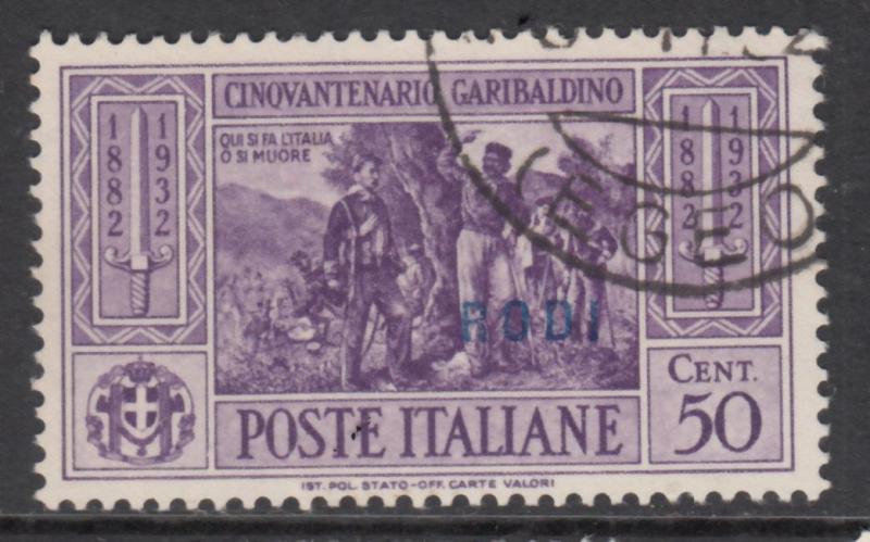 Italy Egeo Rodi Garibaldi 50 Cent Used Original Cancellations Hipstamp