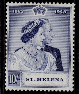 ST. HELENA GVI SG144, 10s violet blue ROYAL SILVER WEDDING, NH MINT. Cat £28.