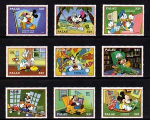 PALAU - 1997 - DISNEY - MICKEY - MINNIE ++ LET'S READ - MINT - SET OF 9!