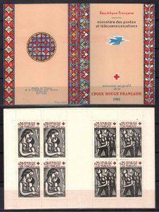 FRANCE STAMPS, 1961. RED CROSS BOOKLET, MNH