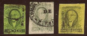Mexico Sc# 7 8 and 9 (unused) - #9 is Choice!! CV $212
