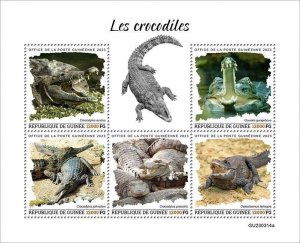 2024 04- GUINEA - CROCODILES           5V  complet set    MNH ** T