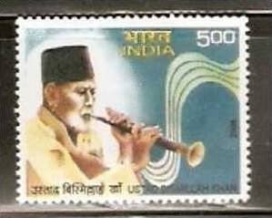 India 2008 Ustad Bismillah Khan Sahnai Player Music Musician Instrument MNH I...