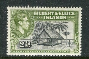 GILBERT ELLICE; 1938 early GVI Pictorial issue Mint hinged 2.5d. value