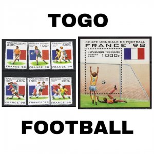 Thematic Stamps - Togo - Football - Choose from dropdown menu