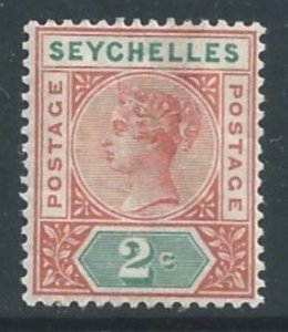 Seychelles #2 MH 2c Queen Victoria - Orange Brown