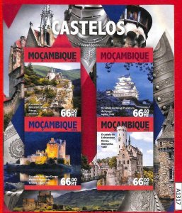 A1317 Mozambique-ERROR IMPERF 2016 замки castles architecture Архитектура