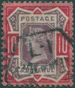 Great Britain 1887 SG210 10d dull purple and carmine QV FU