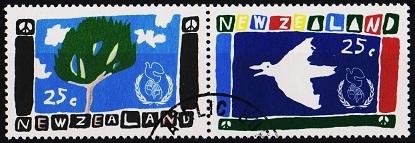 New Zealand. 1986 25c(Pair) S.G.1393/1394  Fine Used