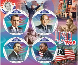 Stamps. Martin Luther King 1+1 sheets perf 2021 year TSAR