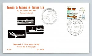 Brazil 1982 FDC - Centenary of the Birth of Henrique Laje - F13160