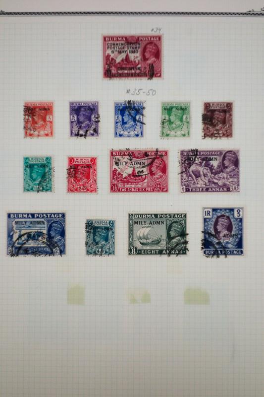 Burma Tough to Find Stamp Collection