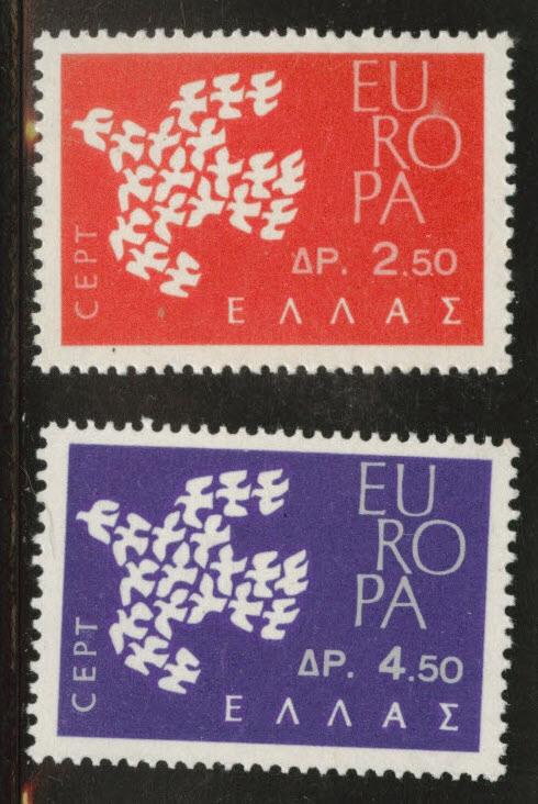 GREECE Scott 718-719 MH* 1961 Europa set
