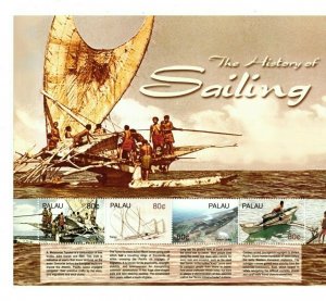Palau - 2005 - History of Sailing - Sheet of Four - MNH
