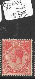 MALAYA STRAITS SETTLEMENTS (PP0605B) KGV  3C  SG 196  MOG