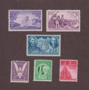 US, 903-908, 906, 1941-43 COMPLETE YEAR, MNH VF, 1940'S COLLECTION MINT NH, OG