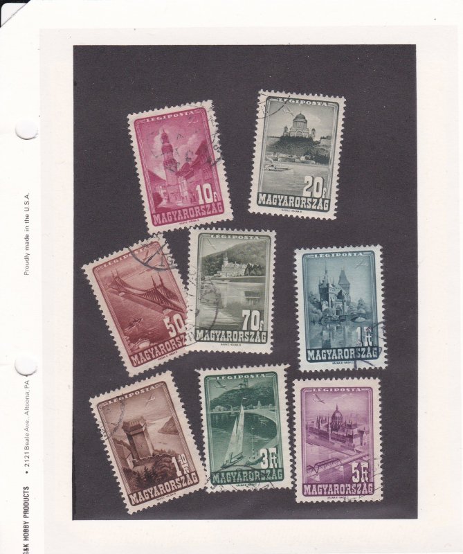 Hungary # C45-52, Various Architecture - Buildings, Used, 1/3 Cat.