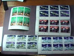 SEYCHELLES # 252-256-MINT/NEVER HINGED-COMPLETE SET OF PLATE # BLOCKS of 6--1969