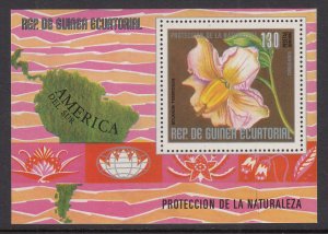 Equatorial Guinea 76159 Flowers Souvenir Sheet MNH VF