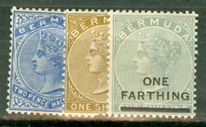 IX: Bermuda 18, 21-24 mint, 19 used (x4, shades) CV $126; scan shows only a few