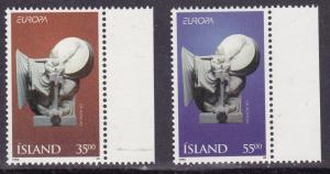 Iceland 1995 Europa (2) ART Spell-By Einar Jonsson Sculpture VF/NH(**)