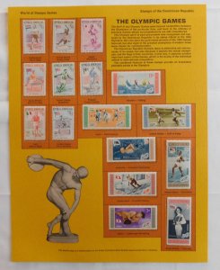 Dominican Republic 1957 1958 Olympic Games Issues Mint w/ Display Card