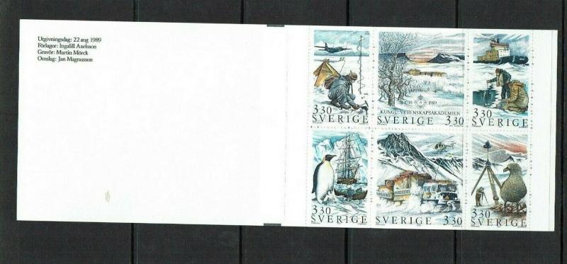 Sweden: 1989, 250th Anniversary Academy of Science, Polar Research, Booklet, MNH