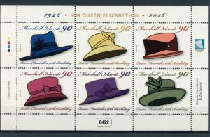 Marshall Islands 2016 MNH Queen Elizabeth II 90th Birthday 6v M/S Royalty Stamps