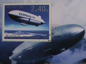 ​KOREA STAMP:2002 SC#4190 CENTENARY OF FIRST ZIPPLIN FLIGHT CTO-MNH S/S SHEET