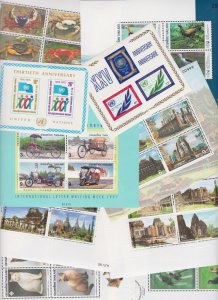 US & Worldwide Vintage Mixed Lot of 13 Souvenir Stamp Sheets