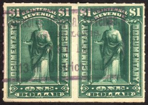 1899, US $1, Revenue, Used pair, Sc R173