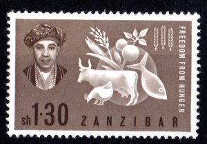 Zanzibar 1963 Sc#280 Freedom From Hunger Single MNH