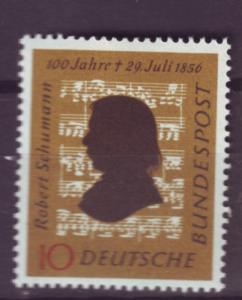 J570 jls stamps 1956 germany scn 743 mh schumann music