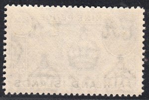 1938-50 FALKLAND ISLANDS 9d BLACK & GREY-BLUE (SG# 157) MLH VF