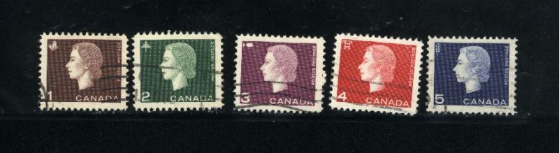 Canada  401-05 Complete set -3 used PD 1962-63