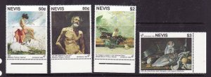 Nevis-Sc#718//25-unused NH 1/2 set-Spanish Art-1992-