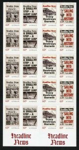 Australia SG4034b 2013 Headline News Self Adhesive Booklet Pane U/M