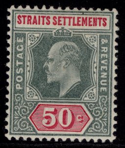 MALAYSIA - Straits QV SG118, 50c deep green& carmine, LH MINT. Cat £23.