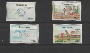 Thematic Stamps  TANZANIA 1998 World Stamp Day   set of 4  sg.2141-4  MNH