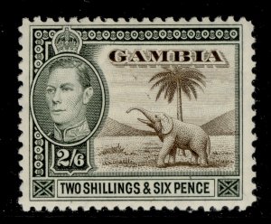 GAMBIA GVI SG158, 2s 6d sepia & dull green, M MINT. Cat £20.