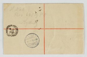 NEW SOUTH WALES Registered Envelope 1898 QV 3d size G curved flap, to Germany.