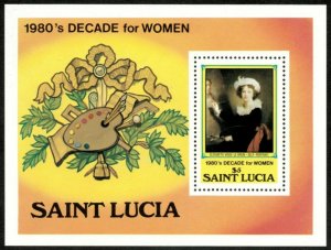 St. Lucia 1981 - Decade for Women, Painting - Souvenir Sheet - Scott 577 - MNH