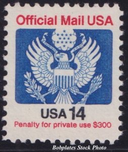 BOBPLATES #O129A Official Single F-VF MNH