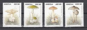 Angola, Scott cat. 887-890. Various Mushrooms issue.