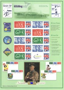 BC-109 History of Britain 10 2007 Scouting centenary no. 366 sheet U/M