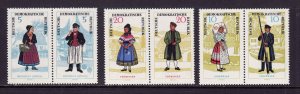 DDR-Sc#739-44-unused NH [pairs] set-Regional Costumes-1964-