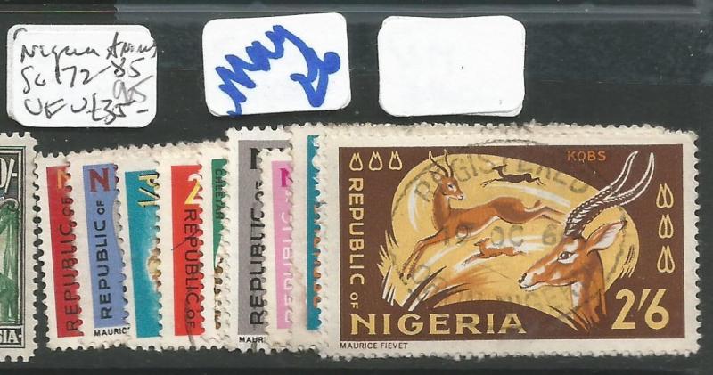 Nigeria Animals SG 172-85 VFU (5chp)